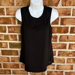 Calia Black limited edition sleeveless active Tank Top with lace detail size XS